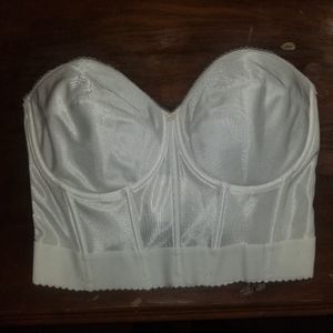 NWT longline backless bra white pinup girl